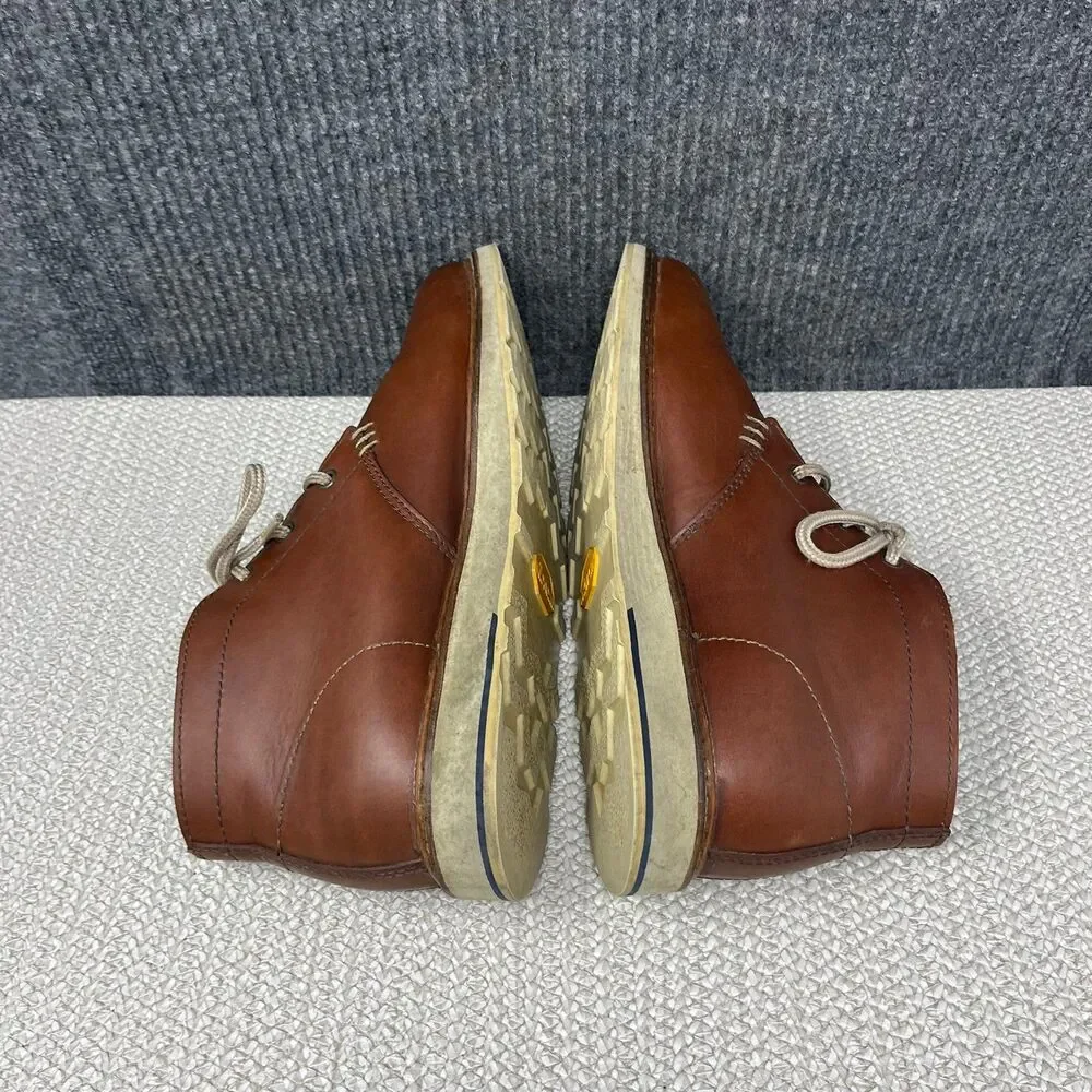 Georgia Boot 3” Work Chukka Boots Brown Leather Lace Up Vibram Mens 10.5 M